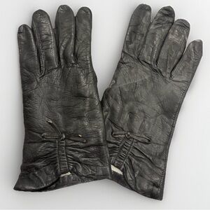 Vintage Leather Gloves Made In Italy Fabric Lining Women's Size 7